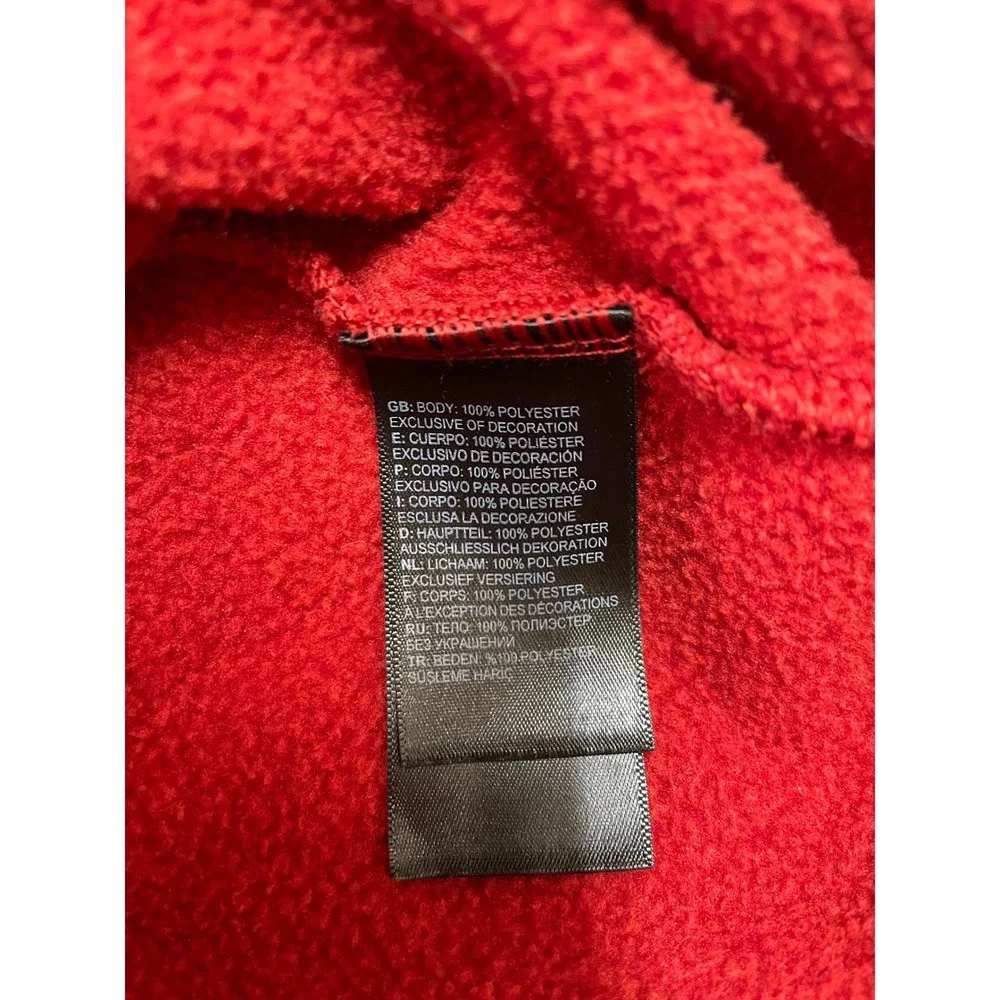 The North Face Mens TKA 100 1/4 Zip Fleece Pullover Red Medium Regular Fit
